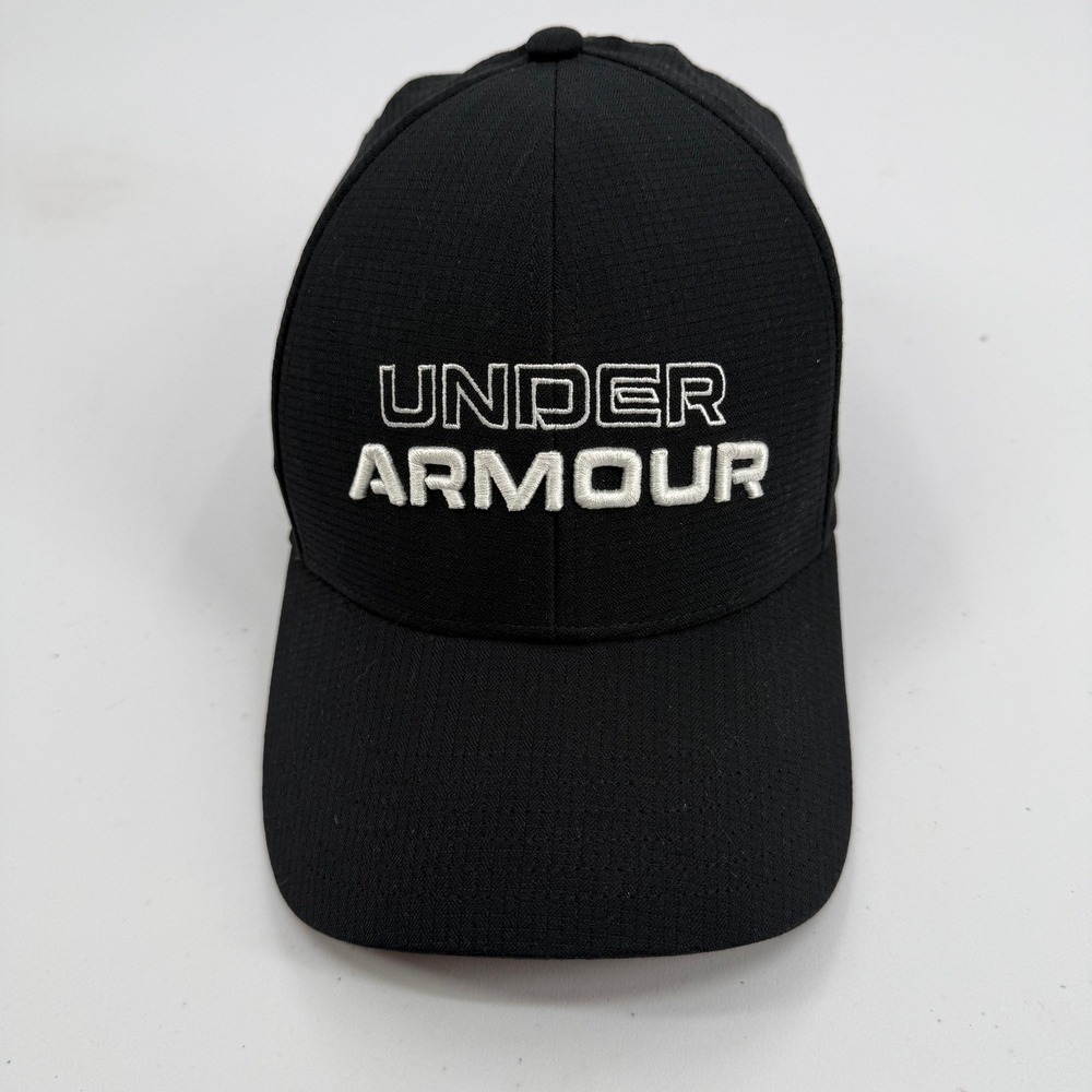 Under Armour Golf Hat Mens M/L Black ArmourVent‎ Classic Fit Iso Chill Cap